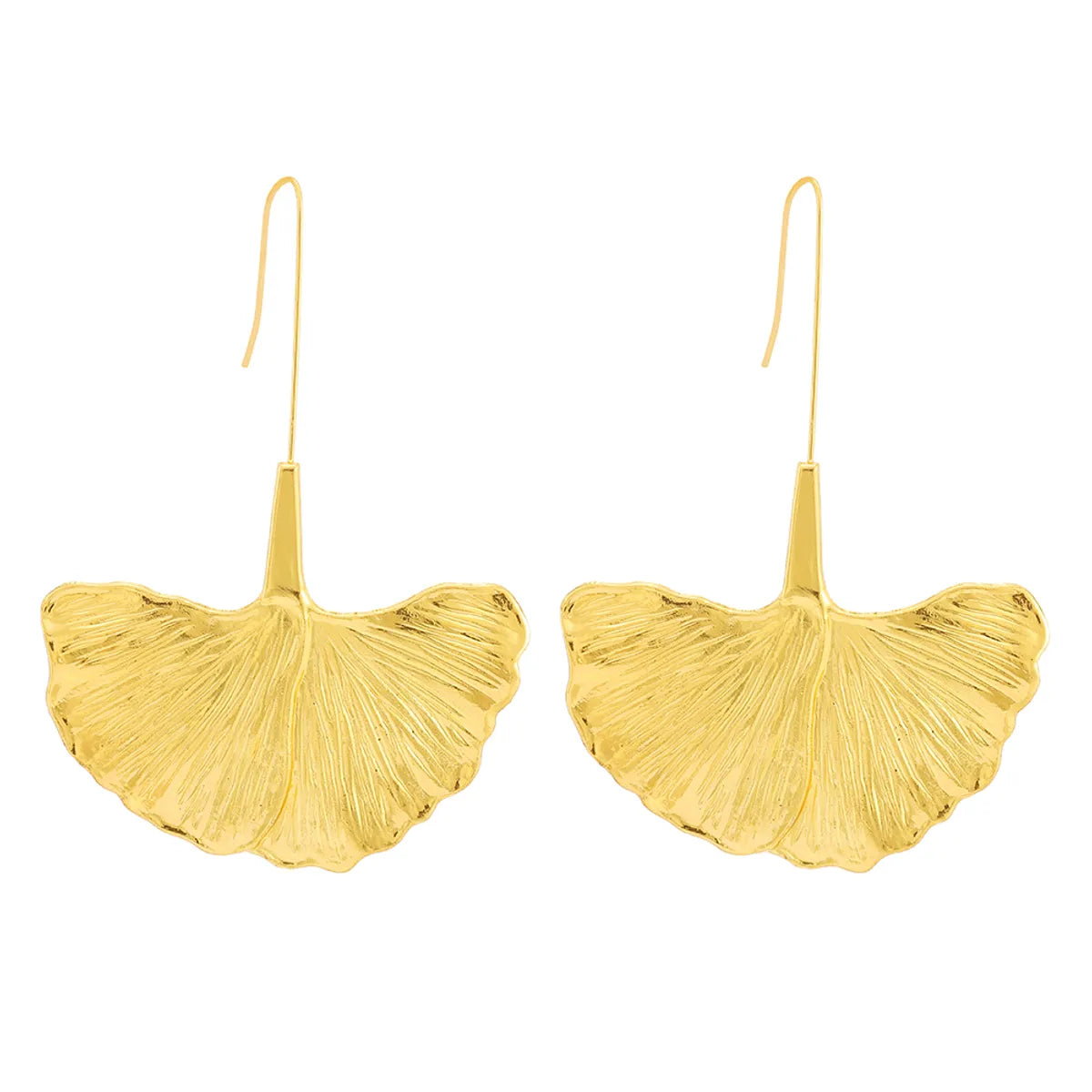 1 Pair Luxurious Leaves Plating Zinc Alloy Gold Plated Dangling Earrings