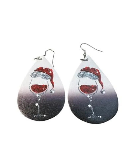 1 Pair Luxurious Romantic Simple Style Water Droplets Pu Leather Drop Earrings