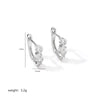 1 Pair Luxurious S Shape Plating Inlay Copper Zircon 18k Gold Plated White Gold Plated Earrings