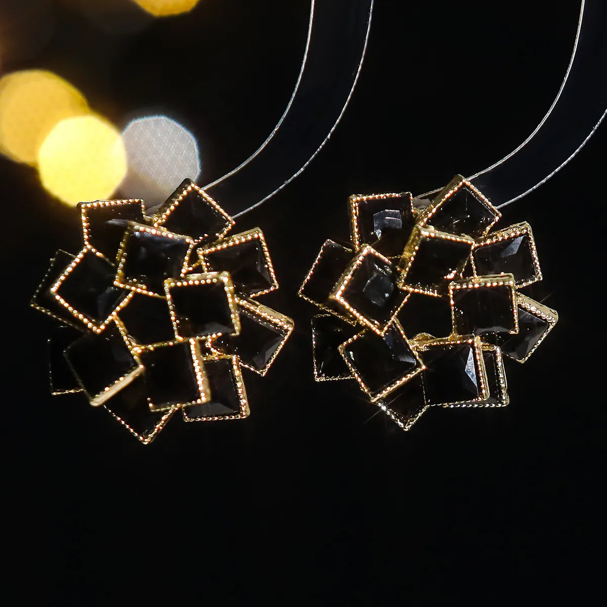 1 Pair Luxurious Shiny Geometric Plating Inlay Alloy Rhinestones Zircon Ear Studs