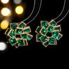 1 Pair Luxurious Shiny Geometric Plating Inlay Alloy Rhinestones Zircon Ear Studs