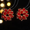 1 Pair Luxurious Shiny Geometric Plating Inlay Alloy Rhinestones Zircon Ear Studs