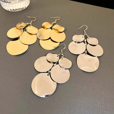 1 Pair Luxurious Simple Style Sequins Sequins Alloy Drop Earrings