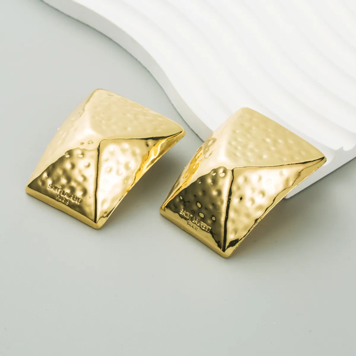 1 Pair Luxurious Square Plating Alloy Gold Plated Silver Plated Ear Studs