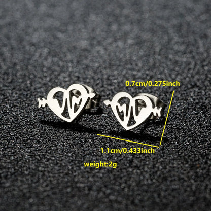 1 Pair Luxurious Sweet Artistic Animal Plating 304 Stainless Steel 18K Gold Plated Ear Studs