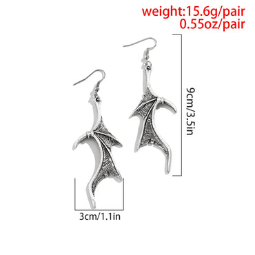 1 Pair Modern Style Bat Plating Alloy Drop Earrings