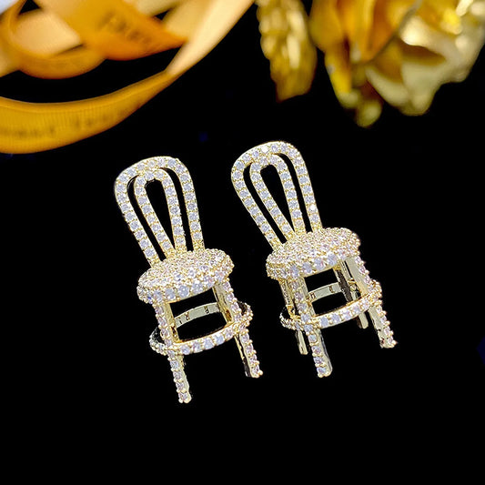 1 Pair Modern Style Cartoon Inlay Copper Zircon Ear Studs