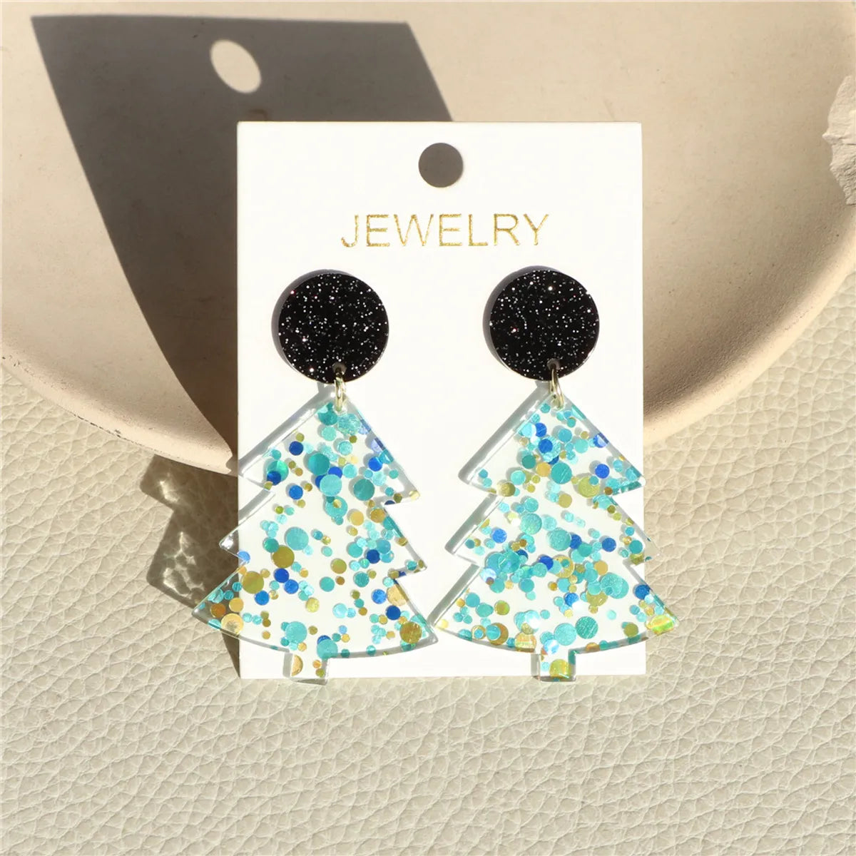 1 Pair Modern Style Christmas Tree Arylic Drop Earrings