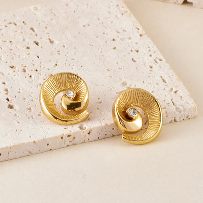 1 Pair Modern Style Classic Style Flower Plating Inlay 304 Stainless Steel Artificial Pearls Rhinestones Ear Studs