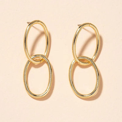 1 Pair Modern Style Classic Style Geometric Stainless Steel Drop Earrings