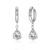 1 Pair Modern Style Classic Style Geometric Water Droplets Plating Inlay 304 Stainless Steel Zircon Drop Earrings