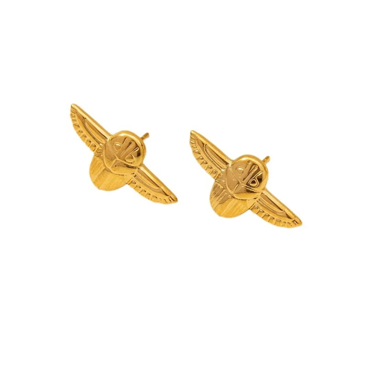 1 Pair Modern Style Classic Style Scallop Starfish Butterfly Plating 304 Stainless Steel 18K Gold Plated Ear Studs