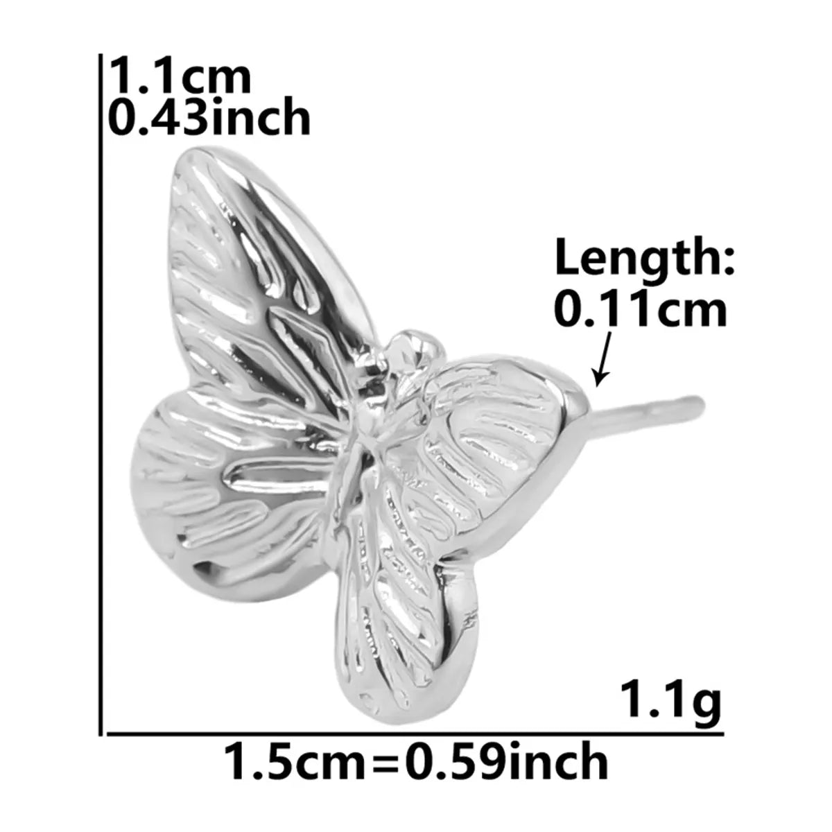 1 Pair Modern Style Classic Style Scallop Starfish Butterfly Plating 304 Stainless Steel 18K Gold Plated Ear Studs