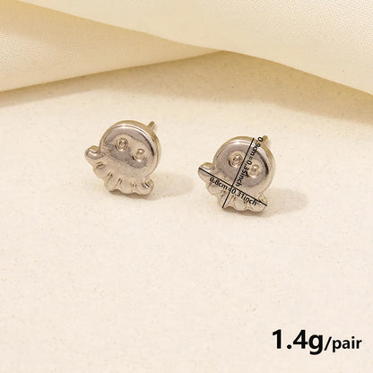 1 Pair Modern Style Classic Style Scallop Starfish Butterfly Plating 304 Stainless Steel 18K Gold Plated Ear Studs