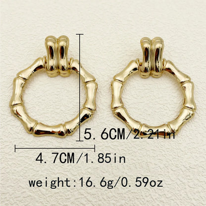 1 Pair Modern Style Classic Style Sector Plating 304 Stainless Steel 14K Gold Plated Drop Earrings