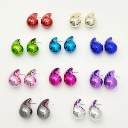 1 Pair Modern Style Classic Style Water Droplets Plating CCB Arylic Ear Studs