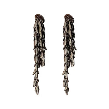 1 Pair Modern Style Korean Style Tassel Plating Copper Drop Earrings