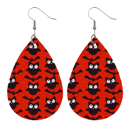 1 Pair Modern Style Pumpkin Pu Leather Drop Earrings