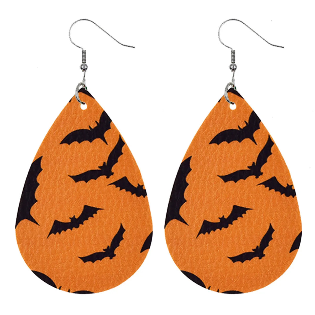 1 Pair Modern Style Pumpkin Pu Leather Drop Earrings