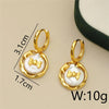 1 Pair Modern Style Simple Style Bow Knot Plating Copper Freshwater Pearl 18K Gold Plated Drop Earrings