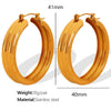 1 Pair Modern Style Simple Style Classic Style Circle Plating Titanium Steel 18K Gold Plated Hoop Earrings