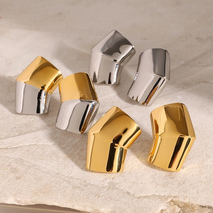 1 Pair Modern Style Simple Style Classic Style Color Block 304 Stainless Steel Earrings