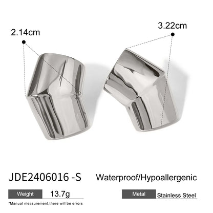 1 Pair Modern Style Simple Style Classic Style Color Block 304 Stainless Steel Earrings