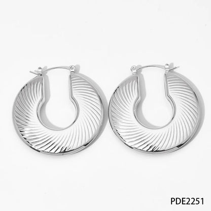 1 Pair Modern Style Simple Style Classic Style U Shape Plating 304 Stainless Steel 16K Gold Plated White Gold Plated Gold Plated Earrings