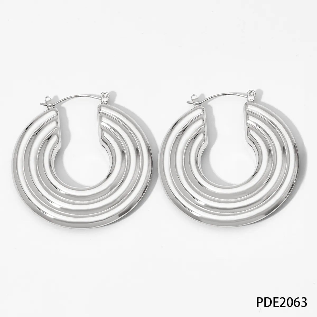 1 Pair Modern Style Simple Style Classic Style U Shape Plating 304 Stainless Steel 16K Gold Plated White Gold Plated Gold Plated Earrings