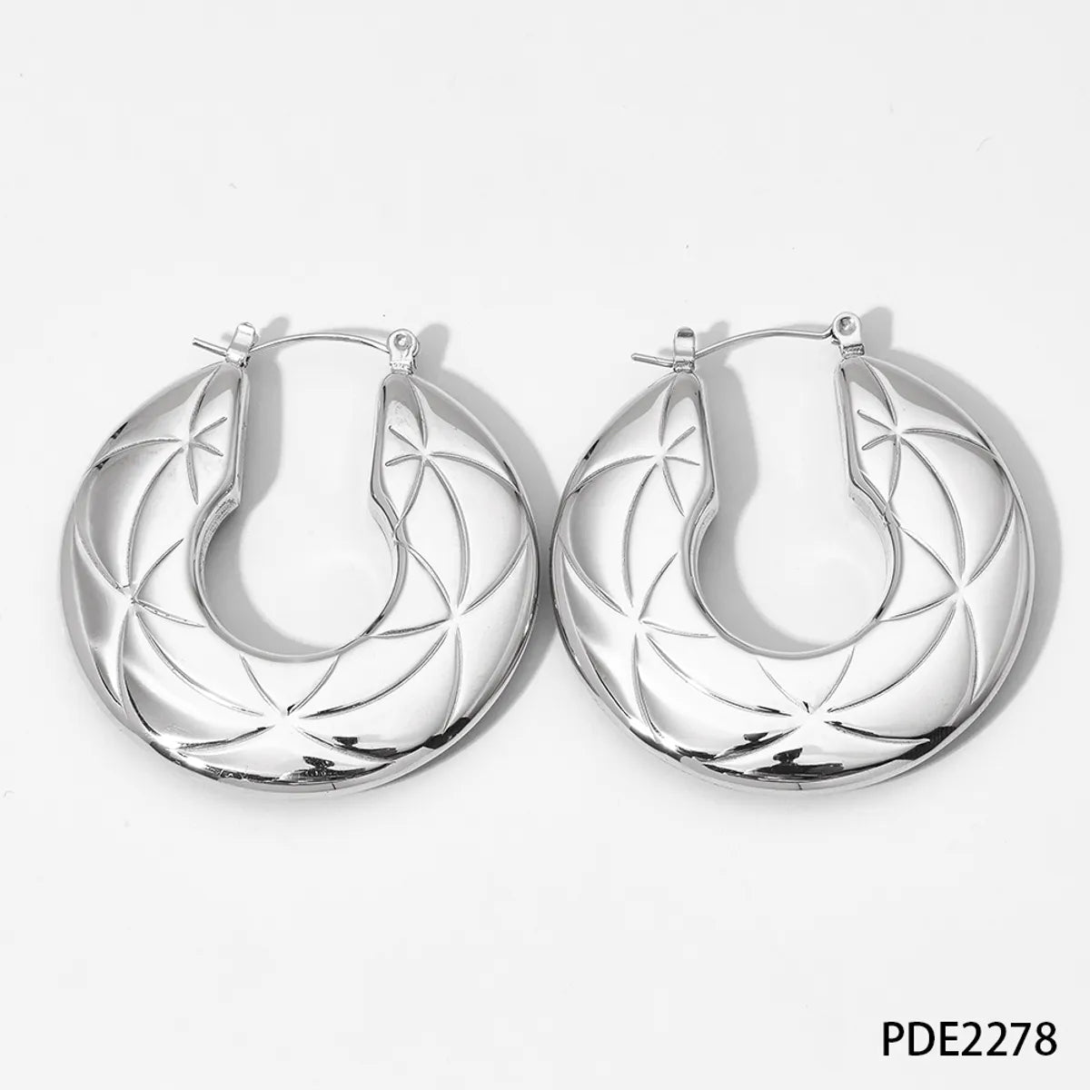 1 Pair Modern Style Simple Style Classic Style U Shape Plating 304 Stainless Steel 16K Gold Plated White Gold Plated Gold Plated Earrings