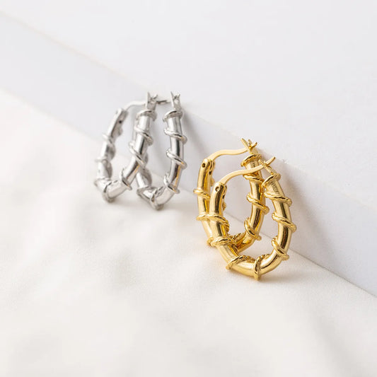 1 Pair Modern Style Simple Style Geometric Polishing 304 Stainless Steel 18K Gold Plated Earrings