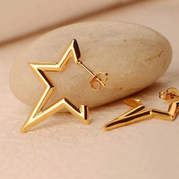 1 Pair Modern Style Simple Style Irregular Star Polishing Plating 304 Stainless Steel 18K Gold Plated Ear Studs