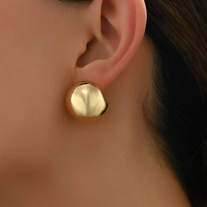 1 Pair Modern Style Simple Style Semicircle Zinc Alloy Ear Studs