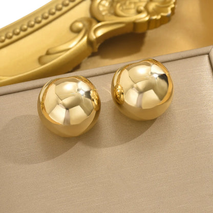 1 Pair Modern Style Simple Style Semicircle Zinc Alloy Ear Studs