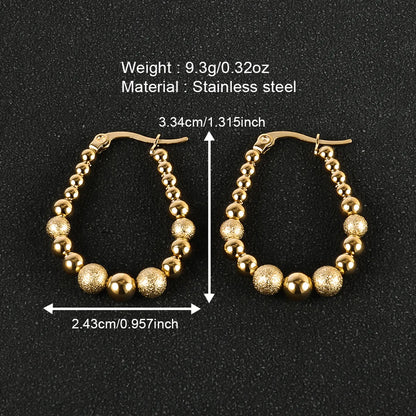 1 Pair Modern Style Simple Style Solid Color Polishing 304 Stainless Steel 18K Gold Plated Earrings