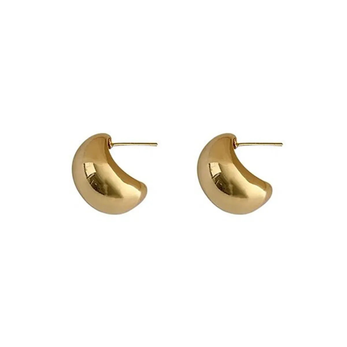 1 Pair Modern Style Solid Color Copper Ear Studs