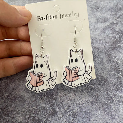 1 Pair Modern Style Streetwear Halloween Pattern Arylic Drop Earrings