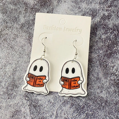 1 Pair Modern Style Streetwear Halloween Pattern Arylic Drop Earrings