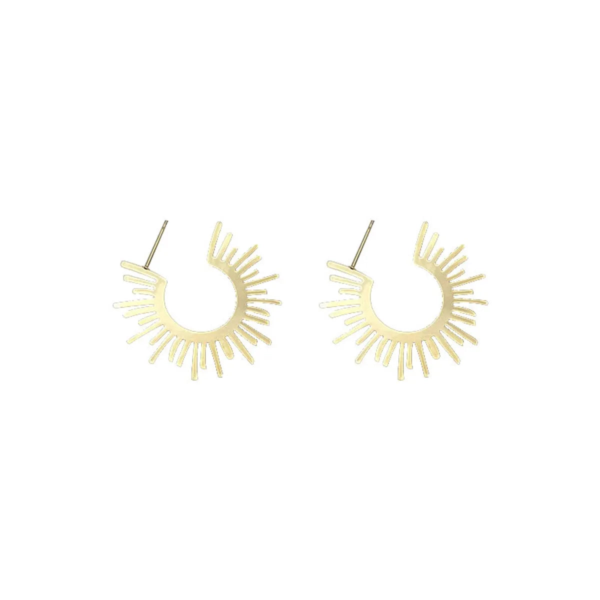 1 Pair Modern Style Sun Plating Copper Ear Studs