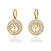 1 Pair Modern Style Tree Plating Inlay 304 Stainless Steel Zircon 18K Gold Plated Drop Earrings