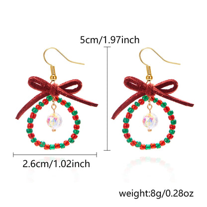 1 Pair Nordic Style Classic Style Bow Knot Arylic Drop Earrings