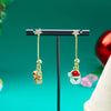 1 Pair Nordic Style Cute Modern Style Christmas Tree Santa Claus Bow Knot Enamel Plating Alloy Drop Earrings