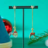 1 Pair Nordic Style Cute Modern Style Christmas Tree Santa Claus Bow Knot Enamel Plating Alloy Drop Earrings