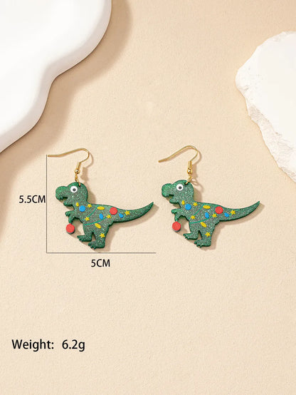 1 Pair Nordic Style Dinosaur Plastic Drop Earrings