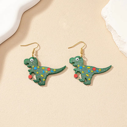 1 Pair Nordic Style Dinosaur Plastic Drop Earrings