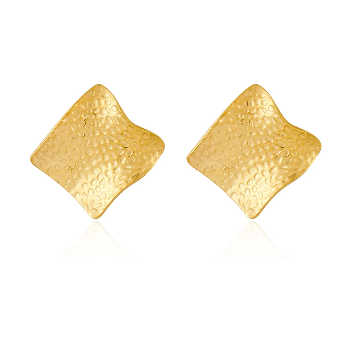 1 Pair Nordic Style Simple Style Classic Style Irregular Quadrilateral 304 Stainless Steel 18K Gold Plated Ear Studs