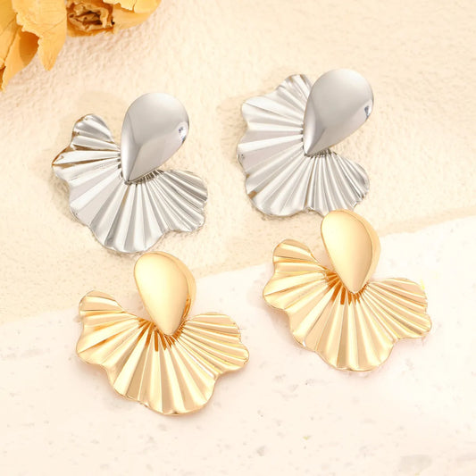 1 Pair Nordic Style Simple Style Water Droplets Flower Alloy Ear Studs