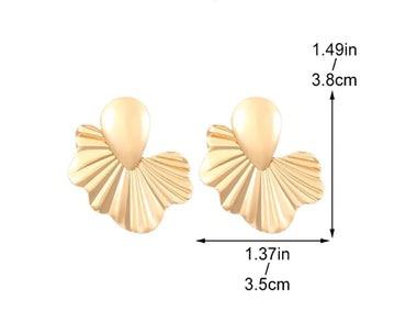 1 Pair Nordic Style Simple Style Water Droplets Flower Alloy Ear Studs