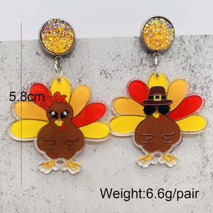 1 Pair Novelty Cartoon Character Arylic Drop Earrings