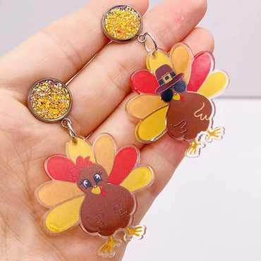 1 Pair Novelty Cartoon Character Arylic Drop Earrings